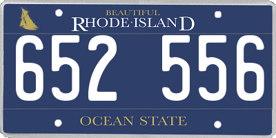 RI license plate 652556