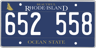 RI license plate 652558