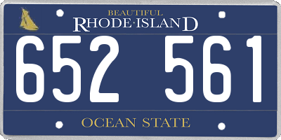 RI license plate 652561