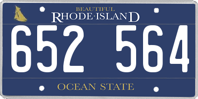 RI license plate 652564