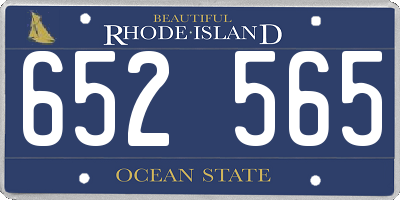 RI license plate 652565