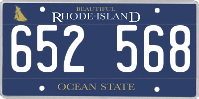 RI license plate 652568