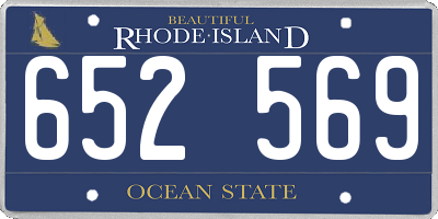 RI license plate 652569
