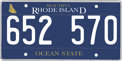 RI license plate 652570