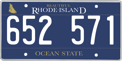 RI license plate 652571