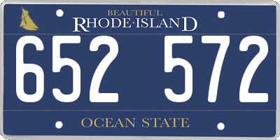RI license plate 652572