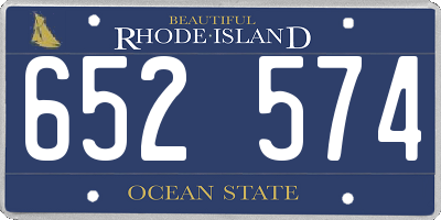 RI license plate 652574