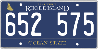 RI license plate 652575