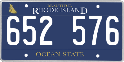 RI license plate 652576
