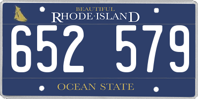 RI license plate 652579