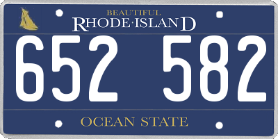 RI license plate 652582