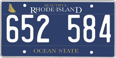 RI license plate 652584
