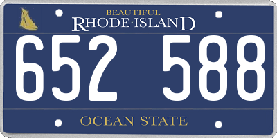 RI license plate 652588