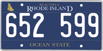 RI license plate 652599
