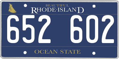 RI license plate 652602