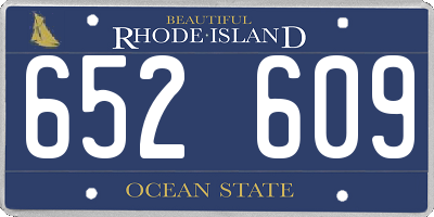 RI license plate 652609