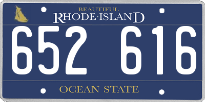 RI license plate 652616