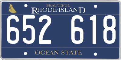 RI license plate 652618