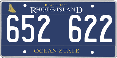 RI license plate 652622