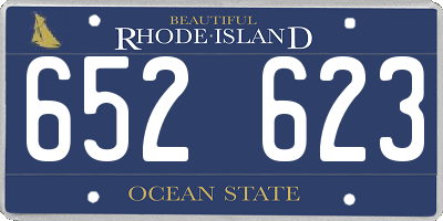 RI license plate 652623