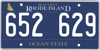 RI license plate 652629