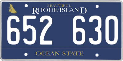 RI license plate 652630