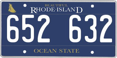 RI license plate 652632