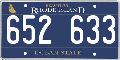 RI license plate 652633