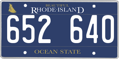 RI license plate 652640