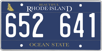 RI license plate 652641