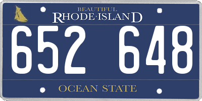RI license plate 652648