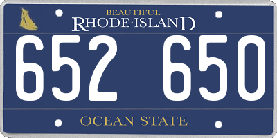 RI license plate 652650