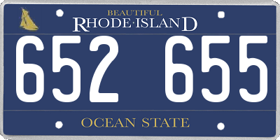 RI license plate 652655