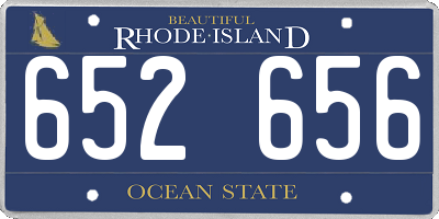 RI license plate 652656