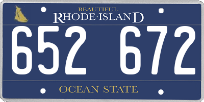 RI license plate 652672