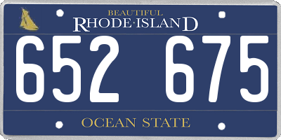 RI license plate 652675