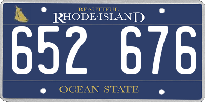 RI license plate 652676