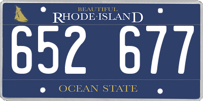 RI license plate 652677