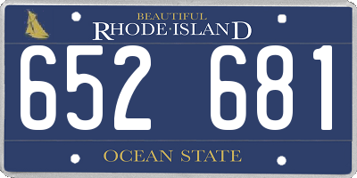 RI license plate 652681