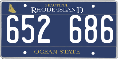 RI license plate 652686