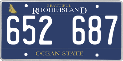 RI license plate 652687
