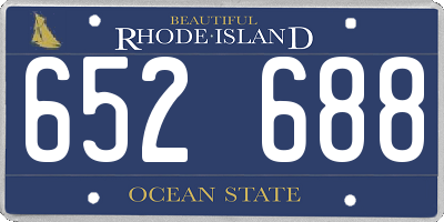 RI license plate 652688