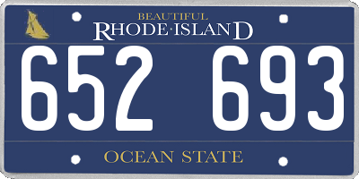 RI license plate 652693