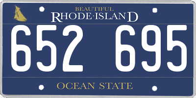 RI license plate 652695