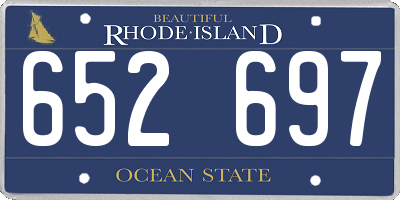 RI license plate 652697