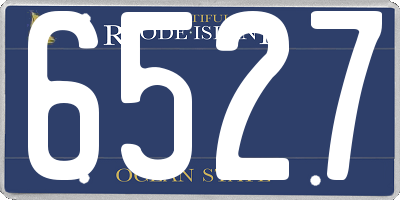 RI license plate 6527