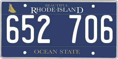 RI license plate 652706