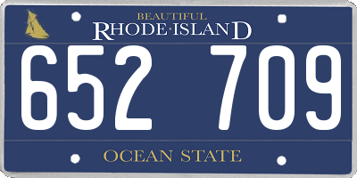 RI license plate 652709