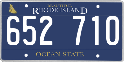 RI license plate 652710