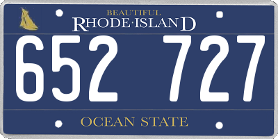 RI license plate 652727